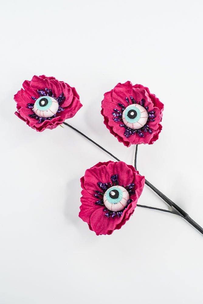 Maroon Eyeball Flower Spray - Greenery Market57241BT