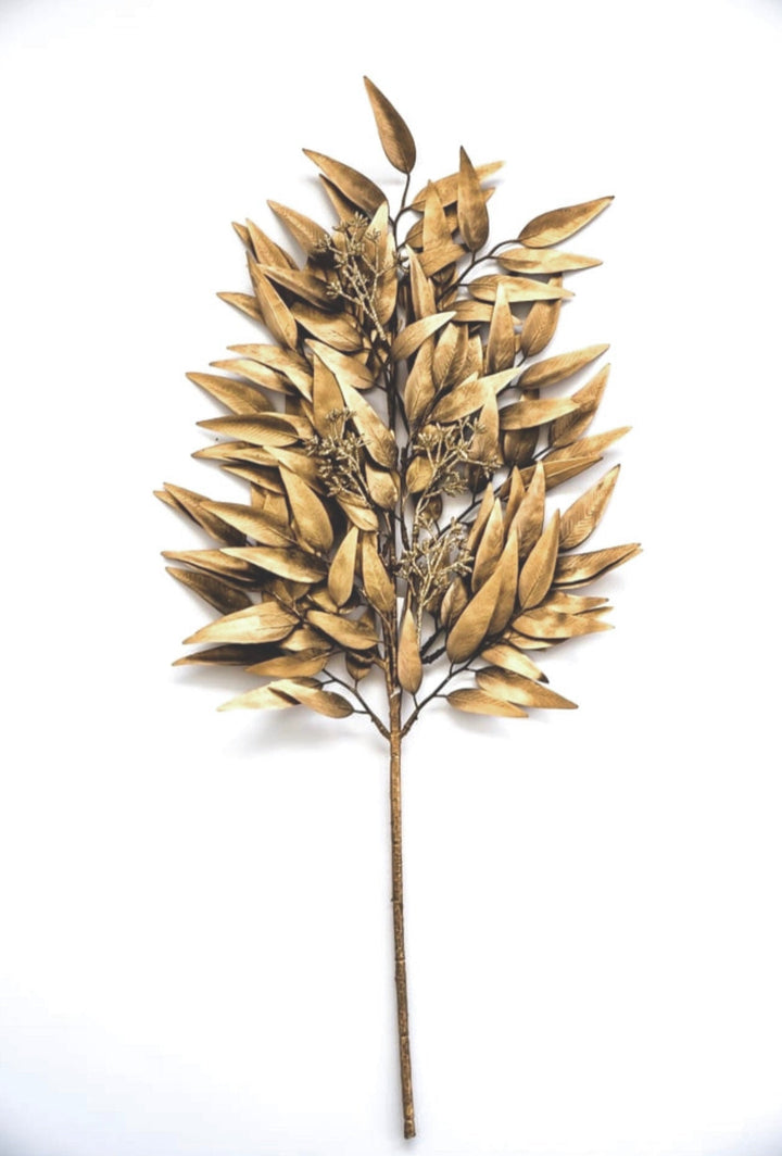Matte metallic Gold eucalyptus spray - Greenery MarketArtificial Flora2825183GD