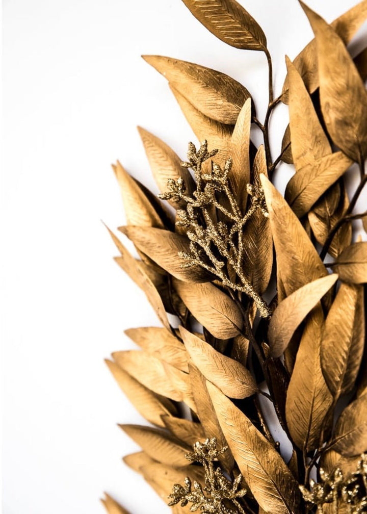 Matte metallic Gold eucalyptus spray - Greenery MarketArtificial Flora2825183GD