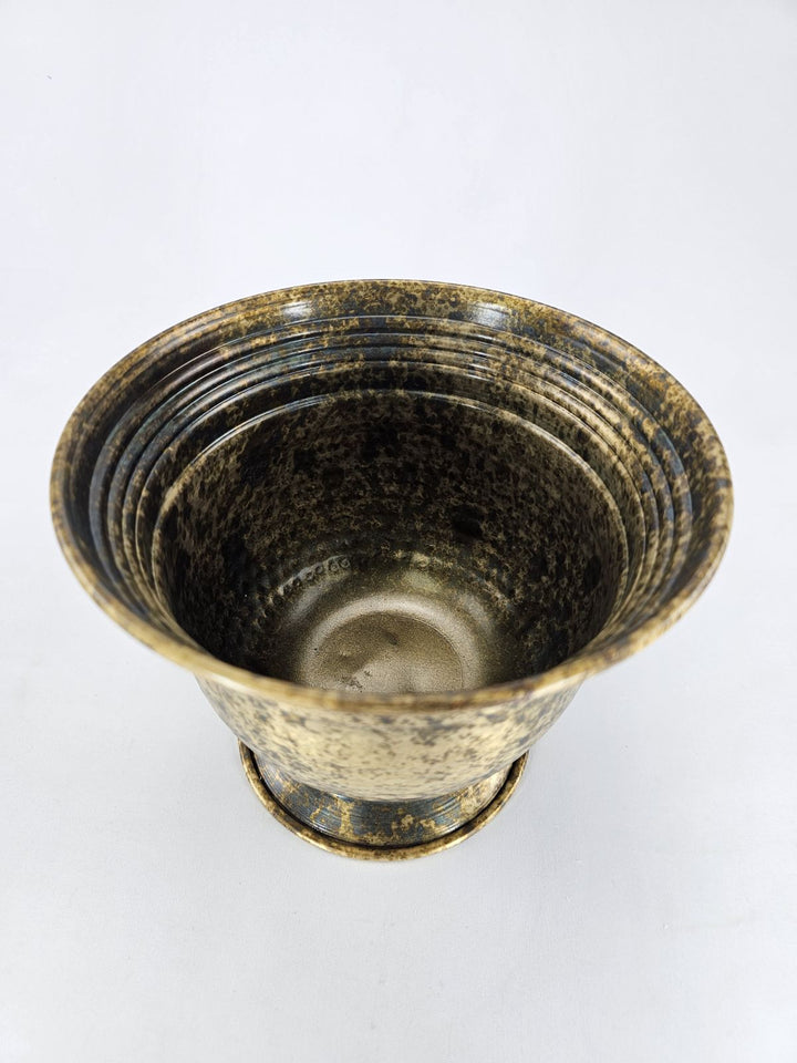 Metal compote container for floral designs -large size patina - Greenery MarketVasesKE257238