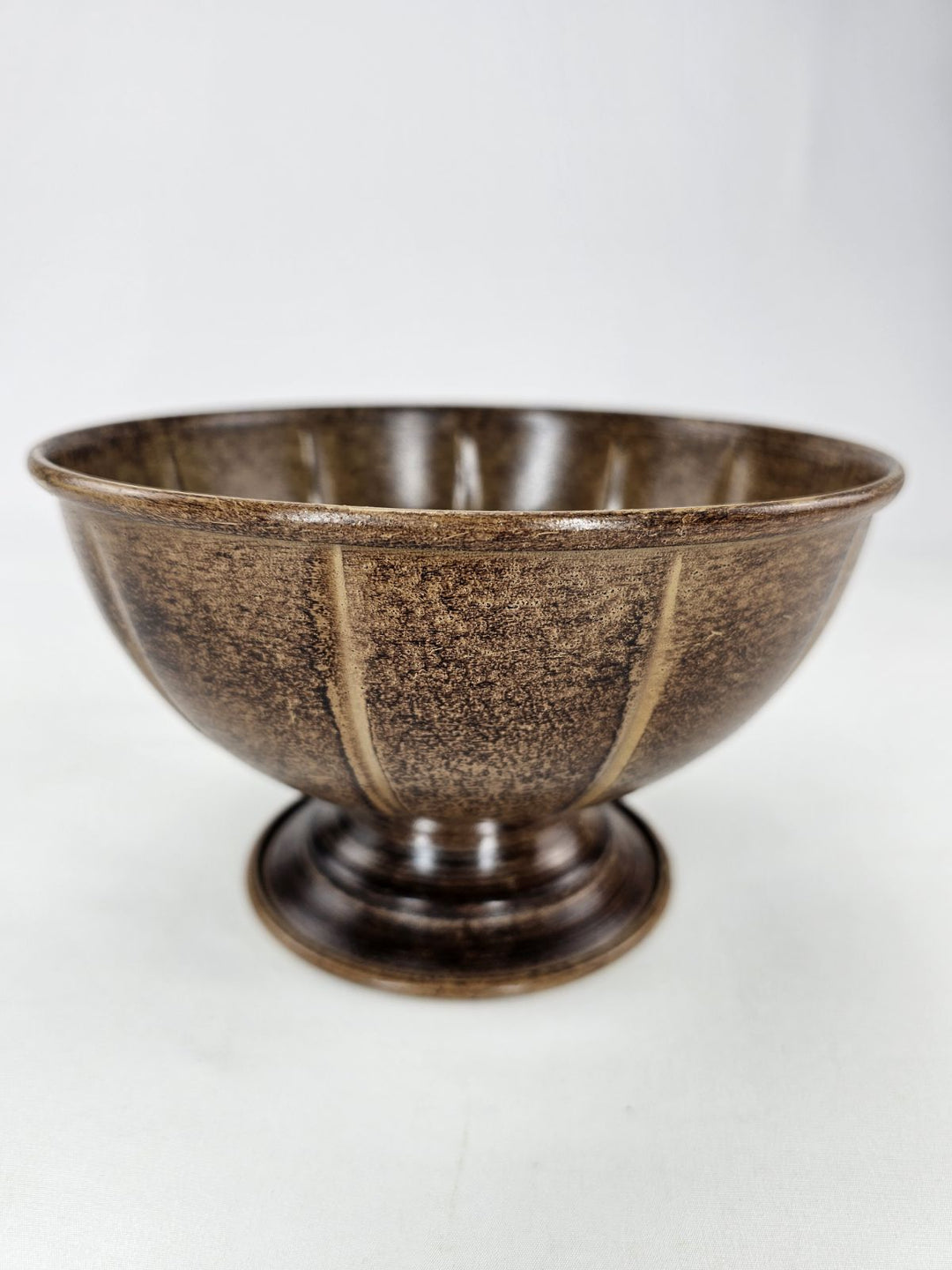 Metal compote container for floral designs - medium size - TT brown - Greenery MarketVasesKE258131