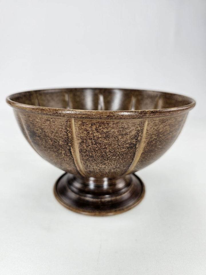 Metal compote container for floral designs - medium size - TT brown - Greenery MarketVasesKE258131