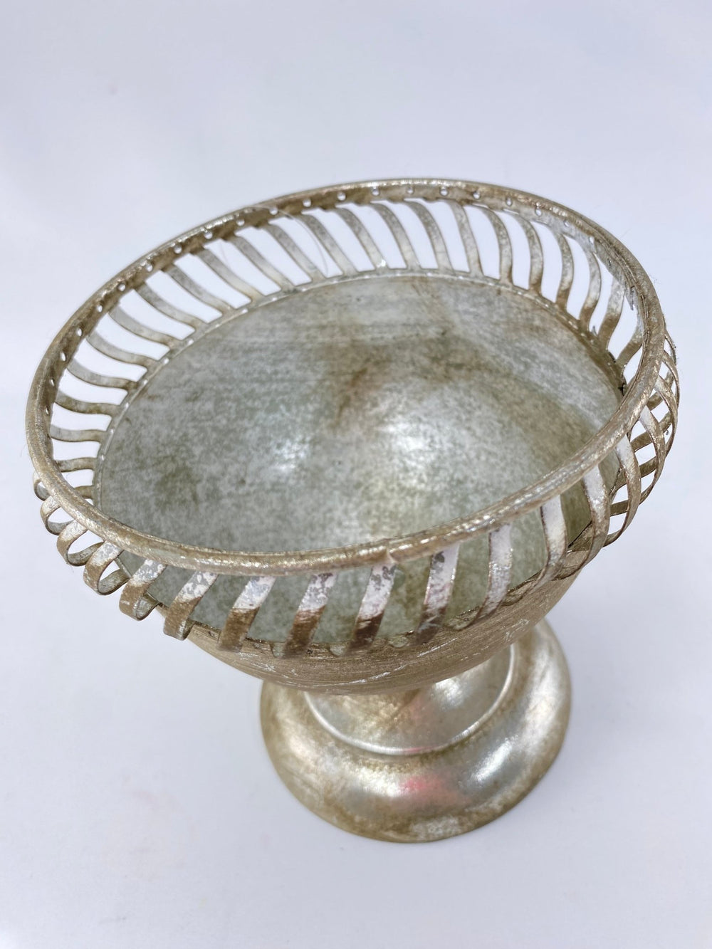 Metal Lace Top Urn Container - Silver - Greenery MarketVases43911S