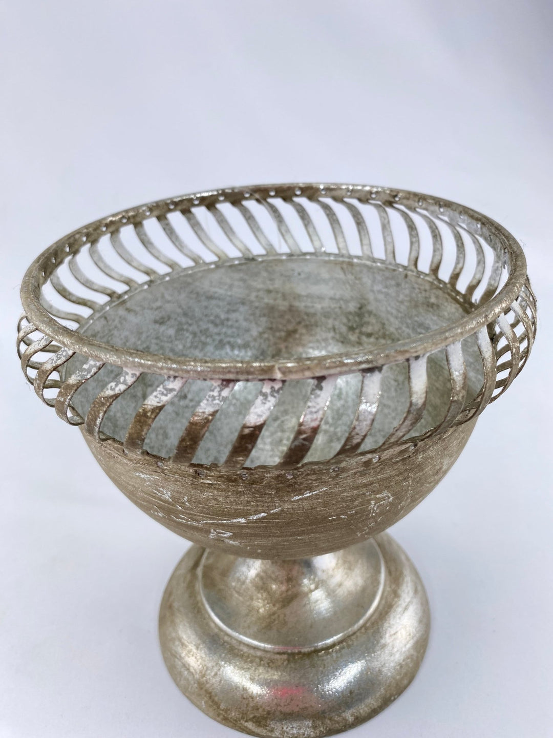 Metal Lace Top Urn Container - Silver - Greenery MarketVases43911S