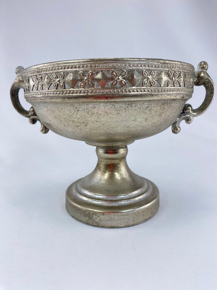 Metal Moroccan Urn Container - Silver - Greenery MarketVases43934S