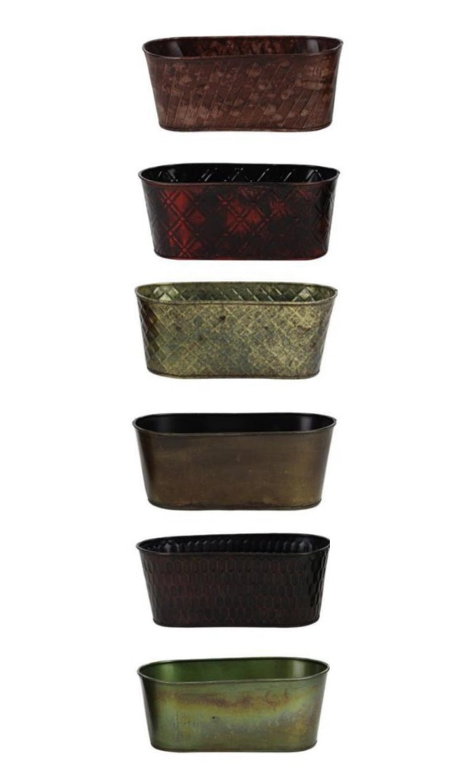 Metal, oval containers for floral designs - Greenery MarketVasesKE259197