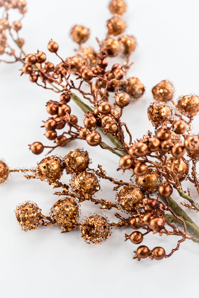 Metallic crater and currant spray - copper - Greenery MarketXg896 - COP