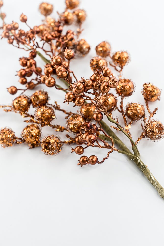 Metallic crater and currant spray - copper - Greenery MarketXg896 - COP