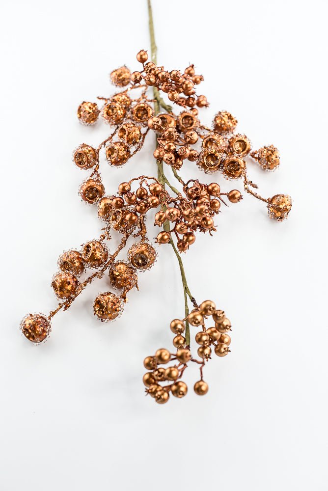 Metallic crater and currant spray - copper - Greenery MarketXg896 - COP