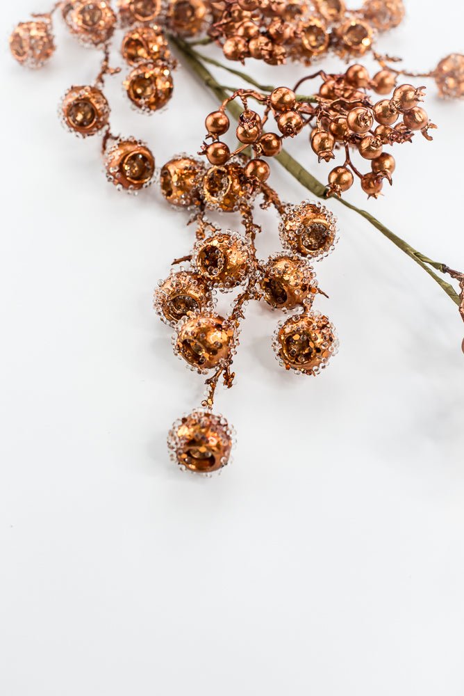 Metallic crater and currant spray - copper - Greenery MarketXg896 - COP