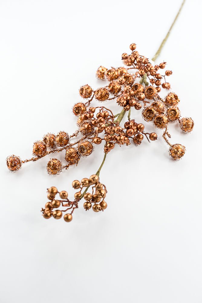 Metallic crater and currant spray - copper - Greenery MarketXg896 - COP