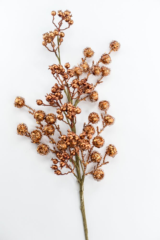 Metallic crater and currant spray - copper - Greenery MarketXg896 - COP