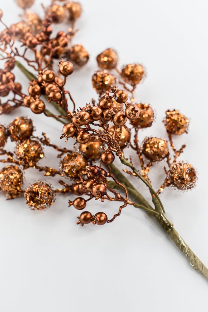 Metallic crater and currant spray - copper - Greenery MarketXg896 - COP