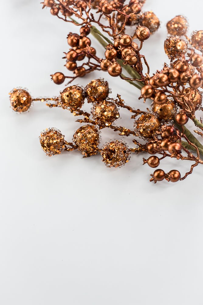 Metallic crater and currant spray - copper - Greenery MarketXg896 - COP