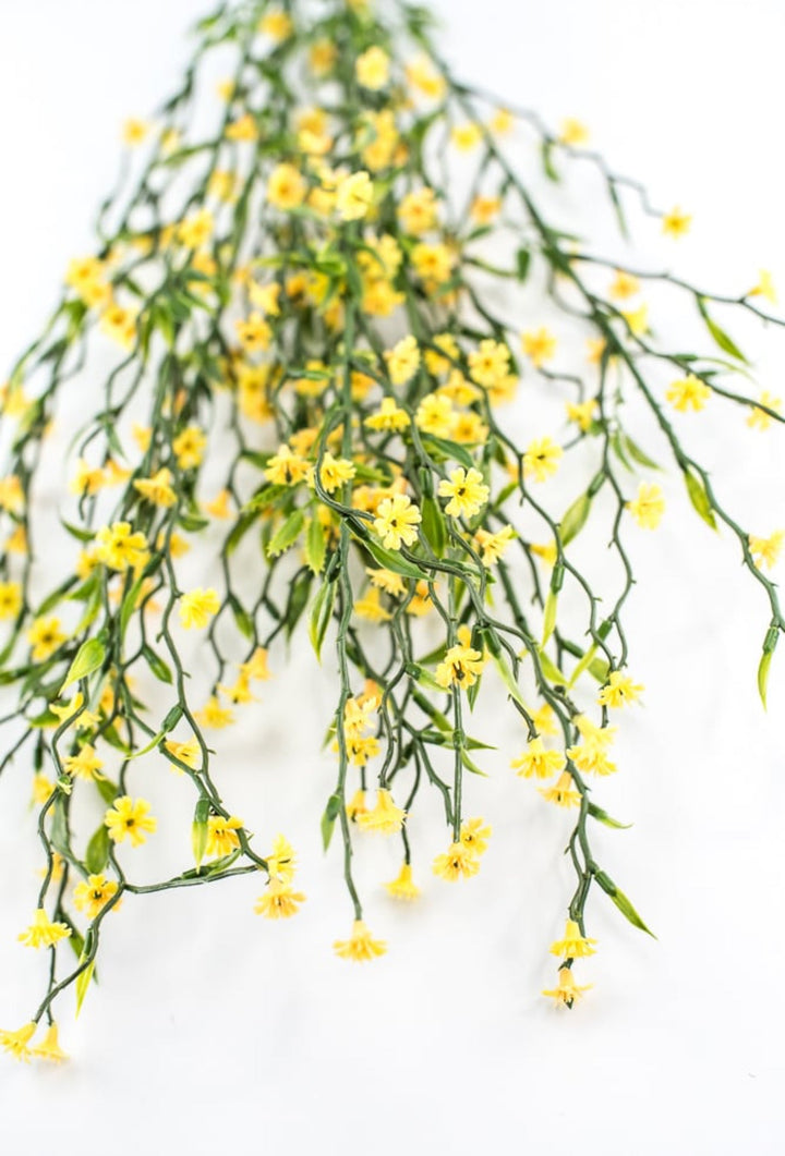 Mini flower twig bush - yellow - Greenery Marketartificial flowers35070yw
