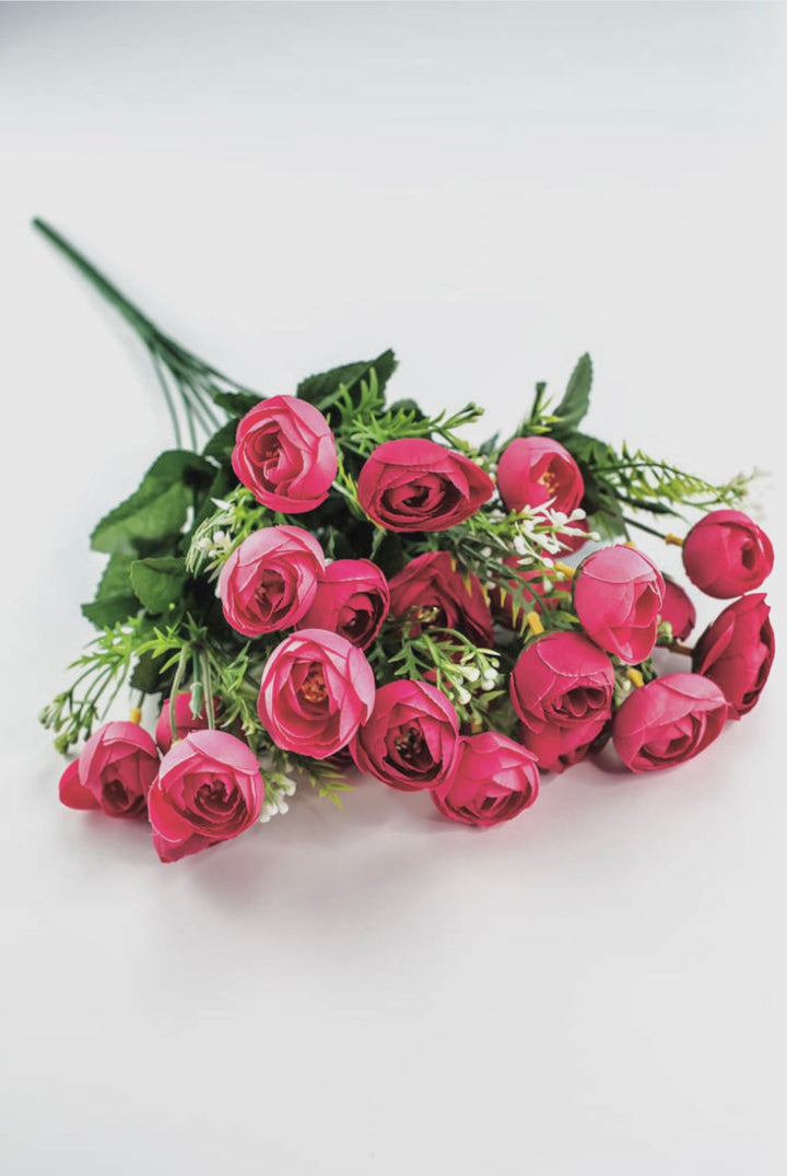 Mini ranunculus bush - beauty pink - Greenery Marketartificial flowers37126