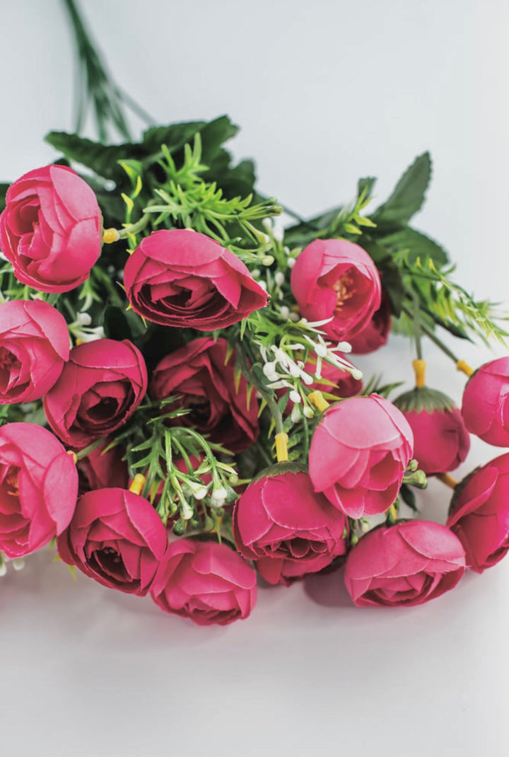 Mini ranunculus bush - beauty pink - Greenery Marketartificial flowers37126