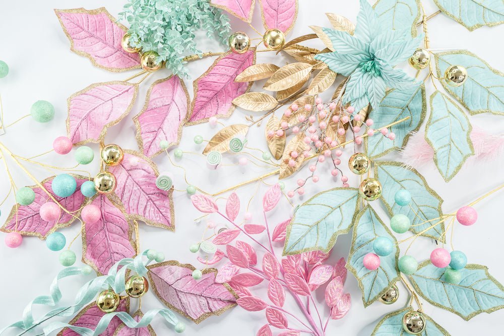 Mint and Gold Holly Leaves Garland - 5 FT - Greenery Market86265MIGD