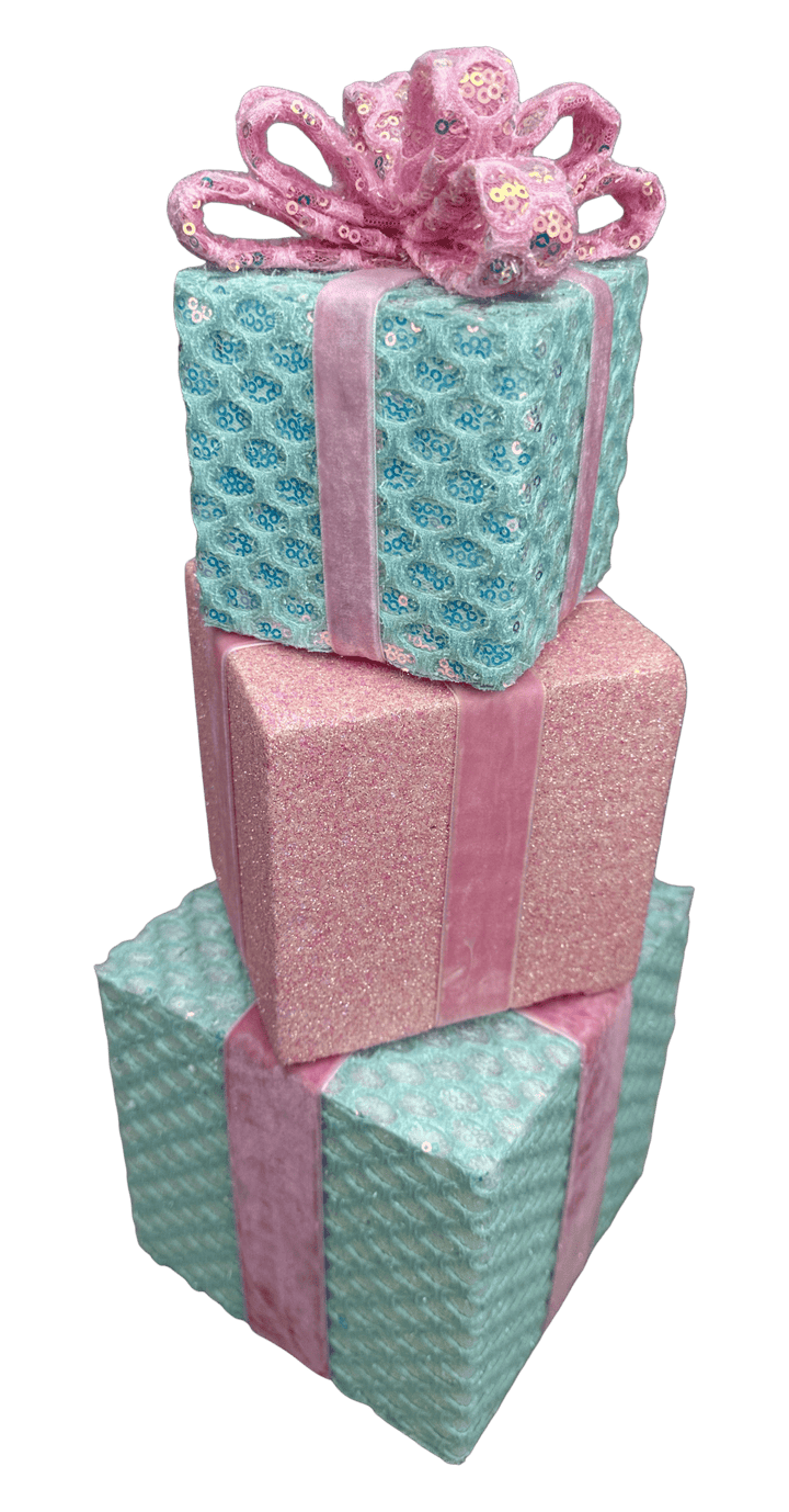 Mint and Pink Gift Box Stack - Greenery Market86353MIPK
