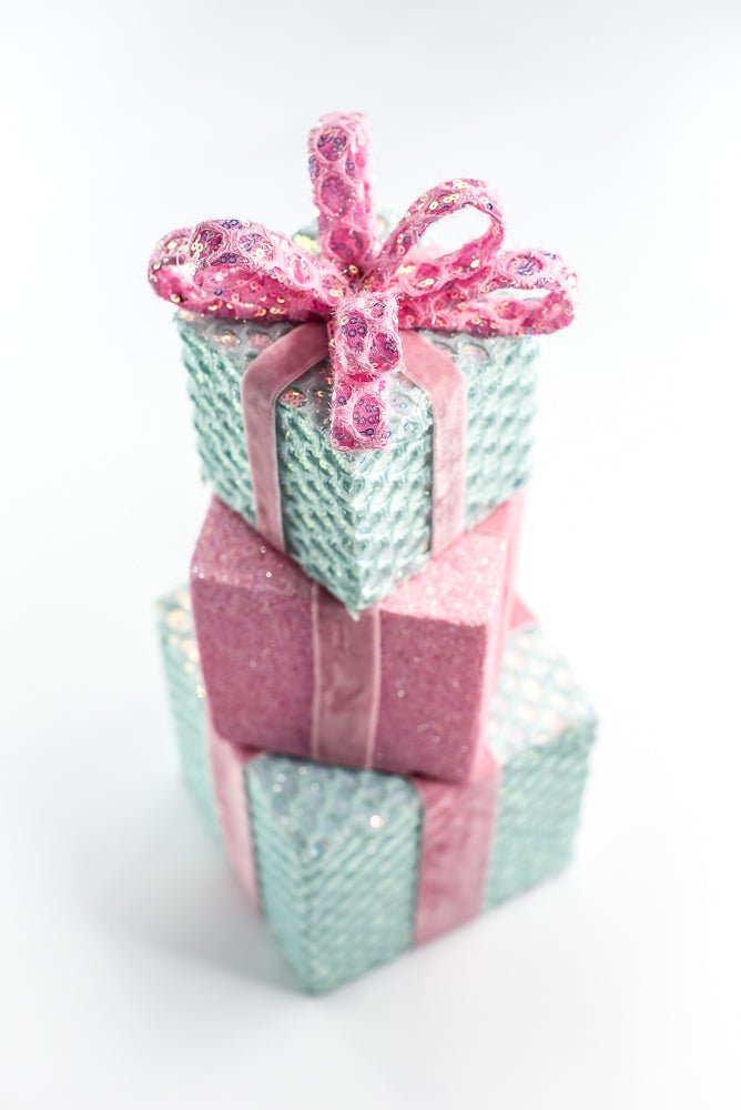 Mint and Pink Gift Box Stack - Greenery Market86353MIPK
