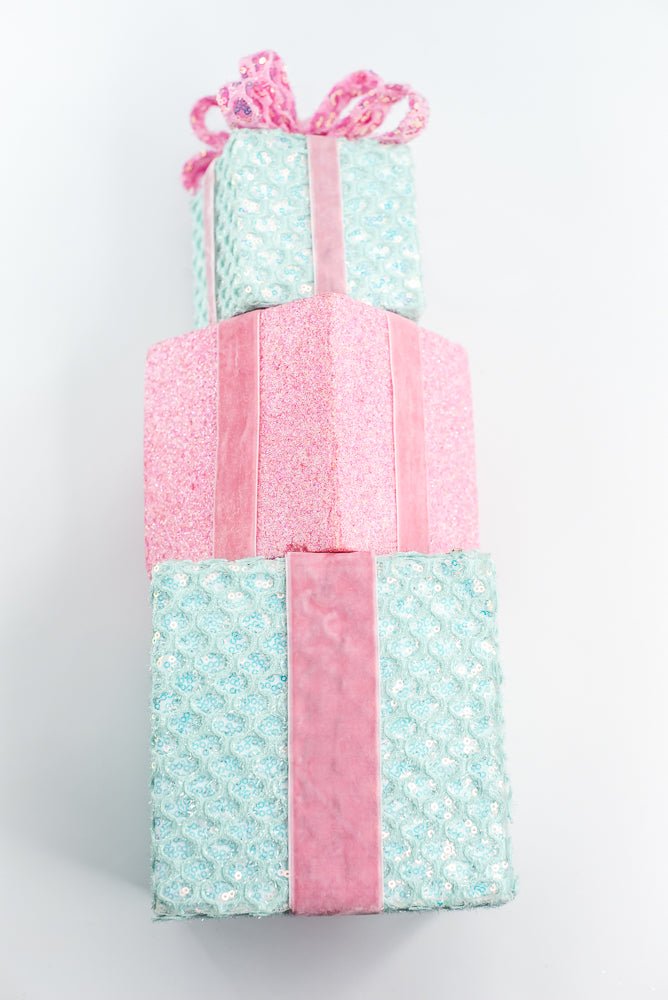 Mint and Pink Gift Box Stack - Greenery Market86353MIPK
