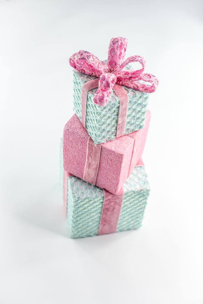 Mint and Pink Gift Box Stack - Greenery Market86353MIPK