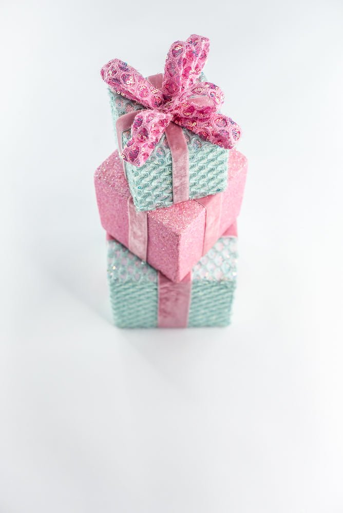 Mint and Pink Gift Box Stack - Greenery Market86353MIPK