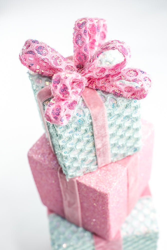 Mint and Pink Gift Box Stack - Greenery Market86353MIPK
