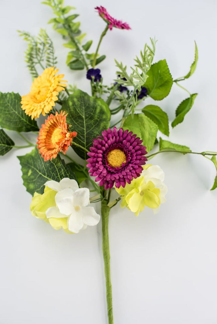 Mixed flower pick with greenery - Greenery MarketArtificial Flora63974