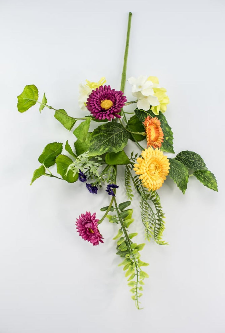 Mixed flower pick with greenery - Greenery MarketArtificial Flora63974