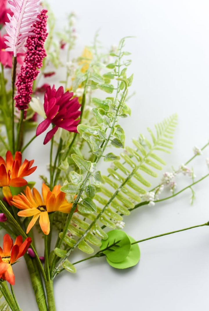 Mixed flower spray - pink, yellow, orange - Greenery MarketArtificial Flora40018