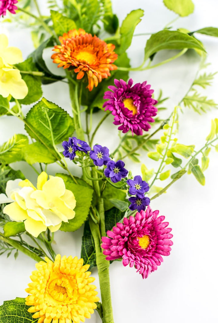 Mixed flower spray with greenery - Greenery MarketArtificial Flora63973