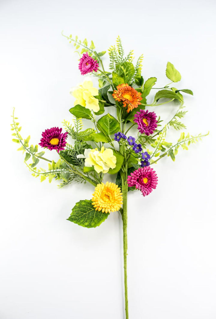 Mixed flower spray with greenery - Greenery MarketArtificial Flora63973