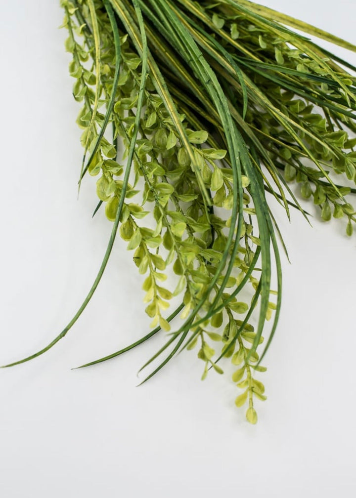 Mixed grasses and boxwood greenery bush x 23” - Greenery MarketArtificial Flora82336