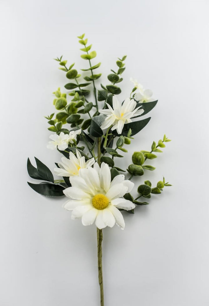 Mixed greenery and daisy flower pick - Greenery MarketArtificial Flora63539SP18