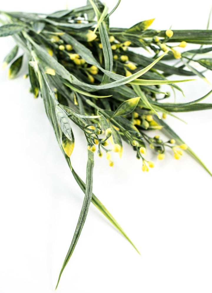 Mixed greenery, berry, and grass bush - yellow green - Greenery MarketArtificial Flora80202