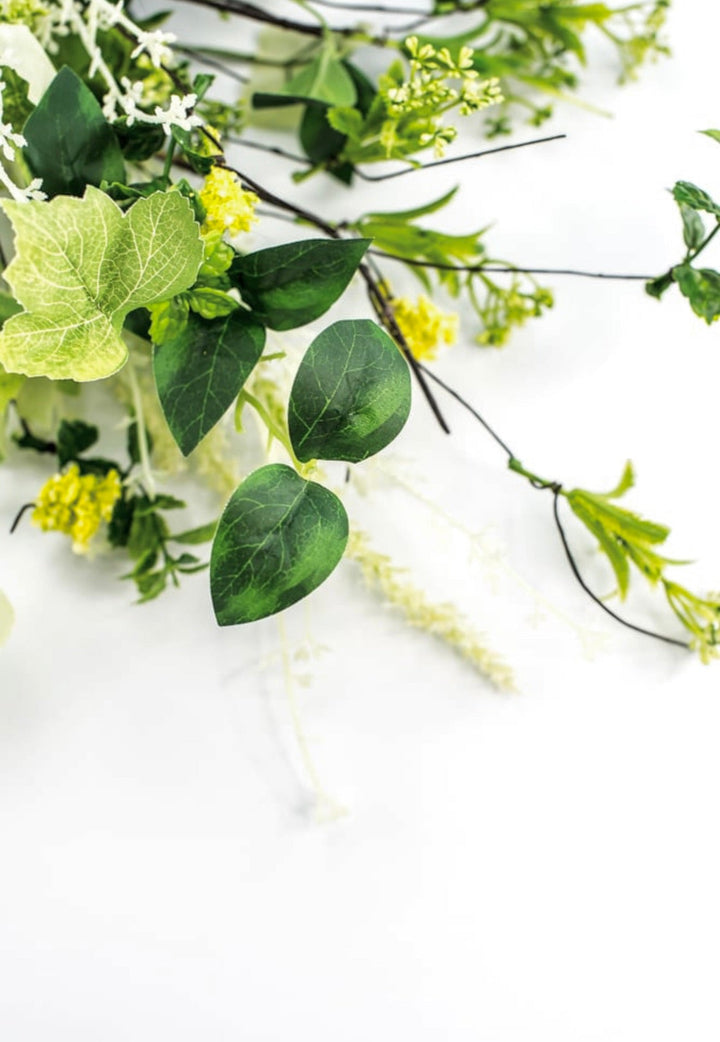 Mixed greenery, sedum, and twig bush - yellow - Greenery Market63335Yw