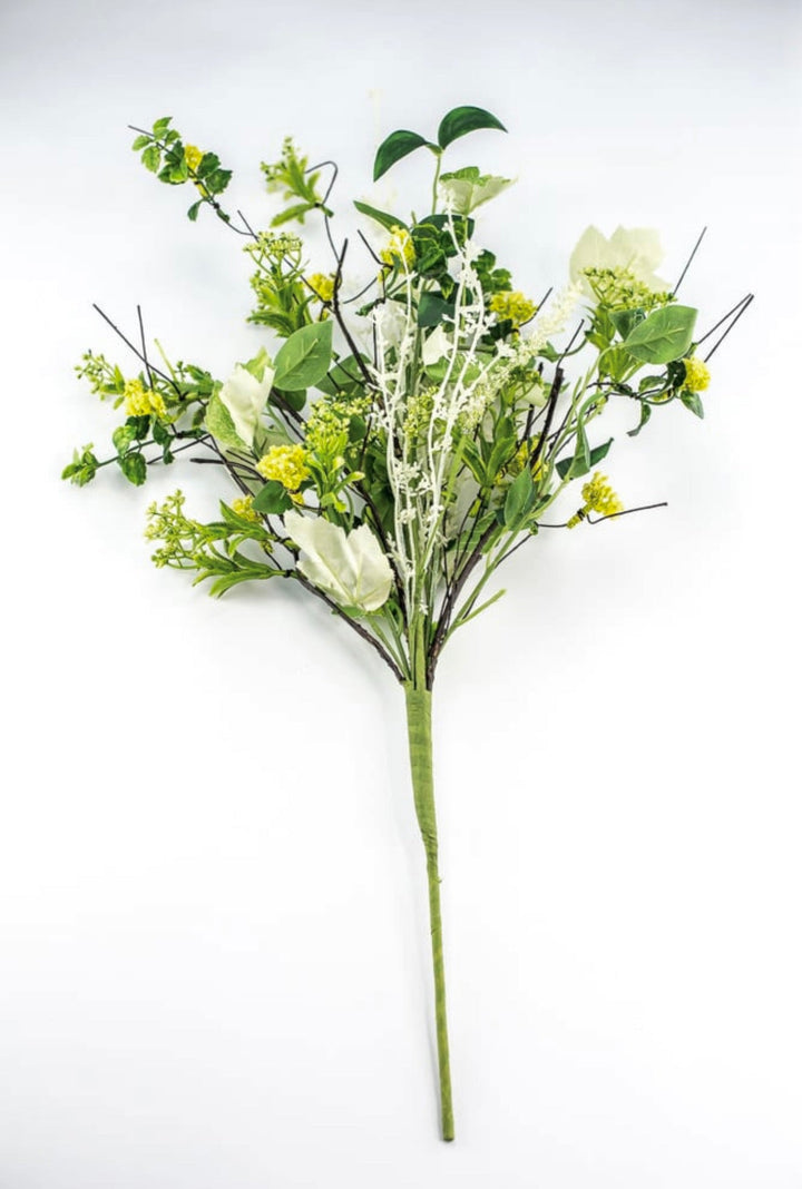 Mixed greenery, sedum, and twig bush - yellow - Greenery Market63335Yw