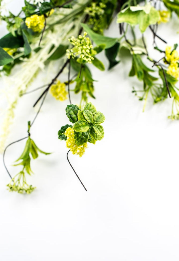 Mixed greenery, sedum, and twig bush - yellow - Greenery Market63335Yw