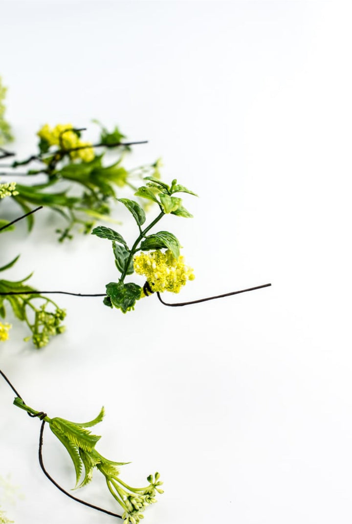 Mixed greenery, sedum, and twig bush - yellow - Greenery Market63335Yw