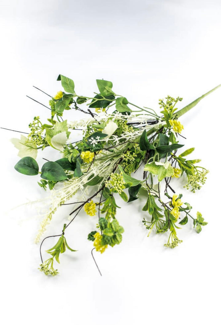 Mixed greenery, sedum, and twig bush - yellow - Greenery Market63335Yw