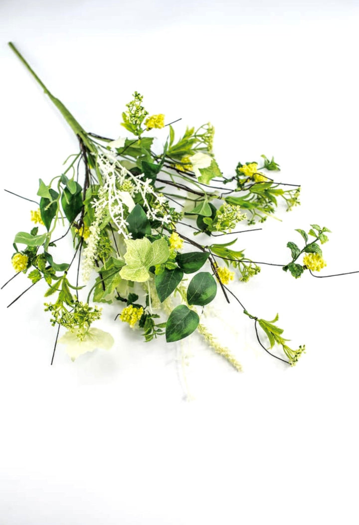 Mixed greenery, sedum, and twig bush - yellow - Greenery Market63335Yw