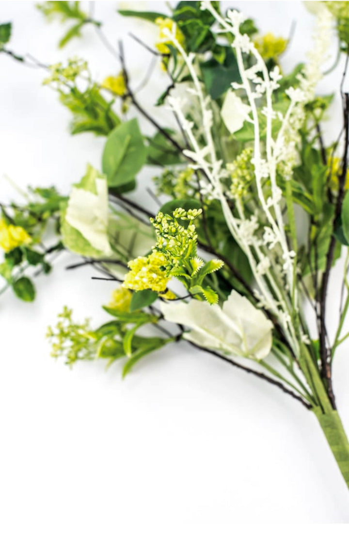 Mixed greenery, sedum, and twig bush - yellow - Greenery Market63335Yw