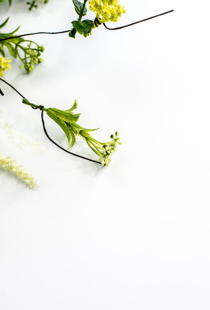 Mixed greenery, sedum, and twig bush - yellow - Greenery Market63335Yw