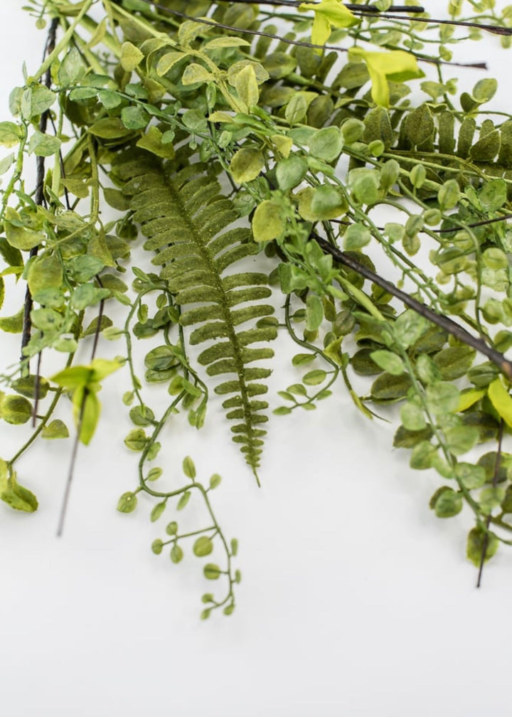 Moss leaves and Fern greenery spray - Greenery MarketArtificial Flora63039sp28