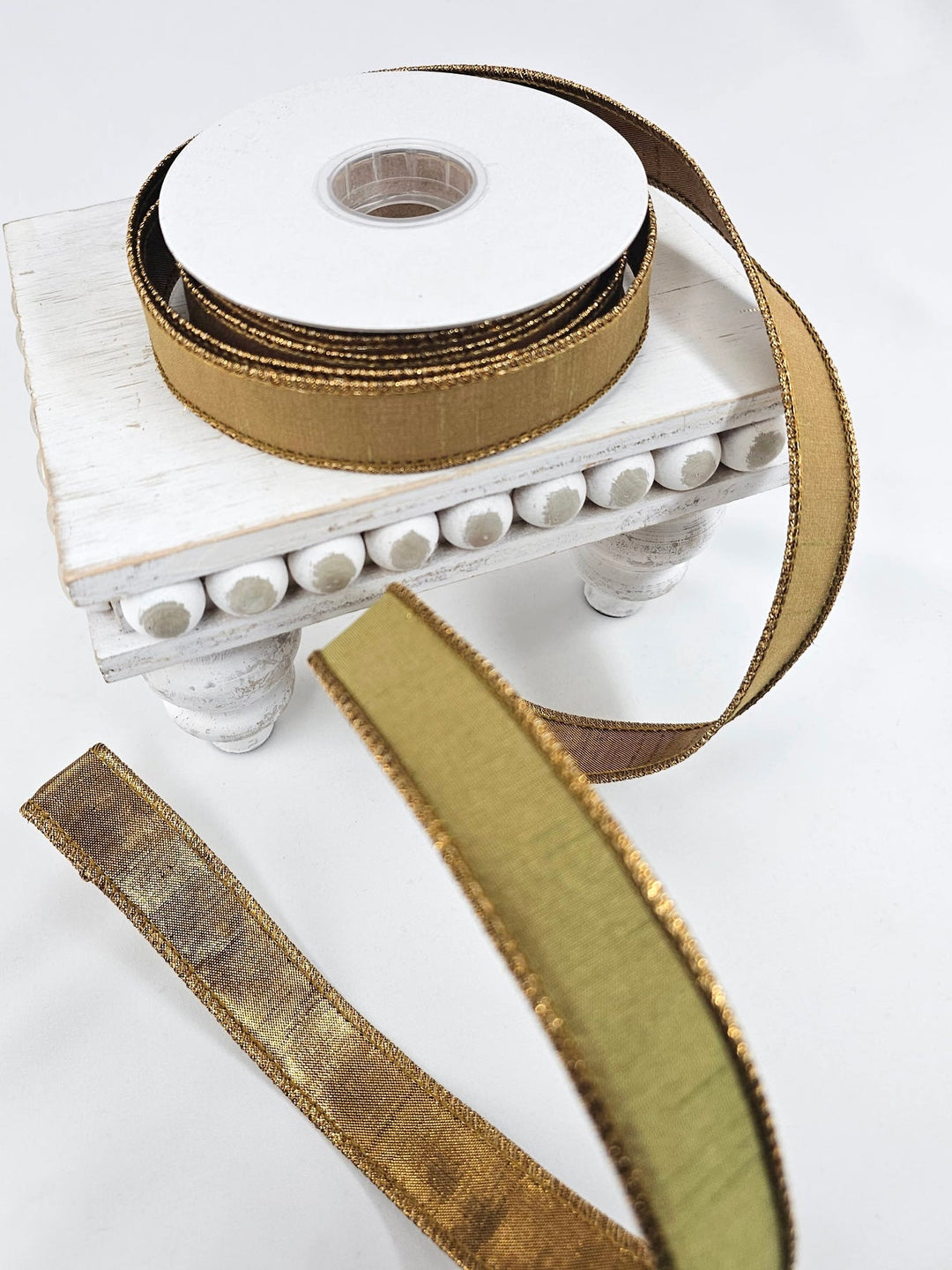 Mossy Metallic Double Fused Ribbon - 1" - Greenery MarketXR603/10MS