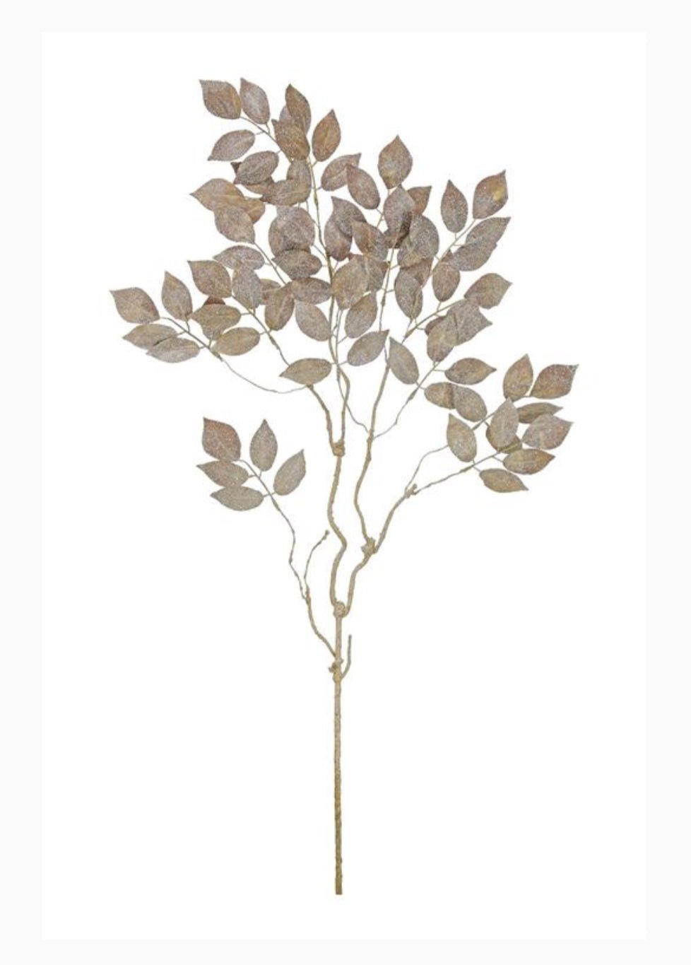 Mulberry Shimmering Ice Leaf Spray - Brown Gold - Greenery MarketArtificial FloraXG1029 - BRNGO