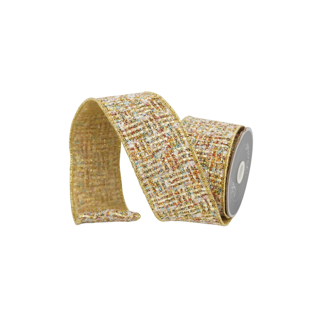 Multi Holiday Hues Farrisilk Wired Ribbon - 2.5" - Greenery MarketRC160 - 32