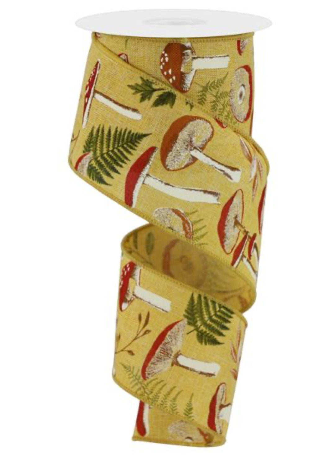 Mushrooms 2.5” wired ribbon - Greenery MarketWired ribbonRGE1897F4