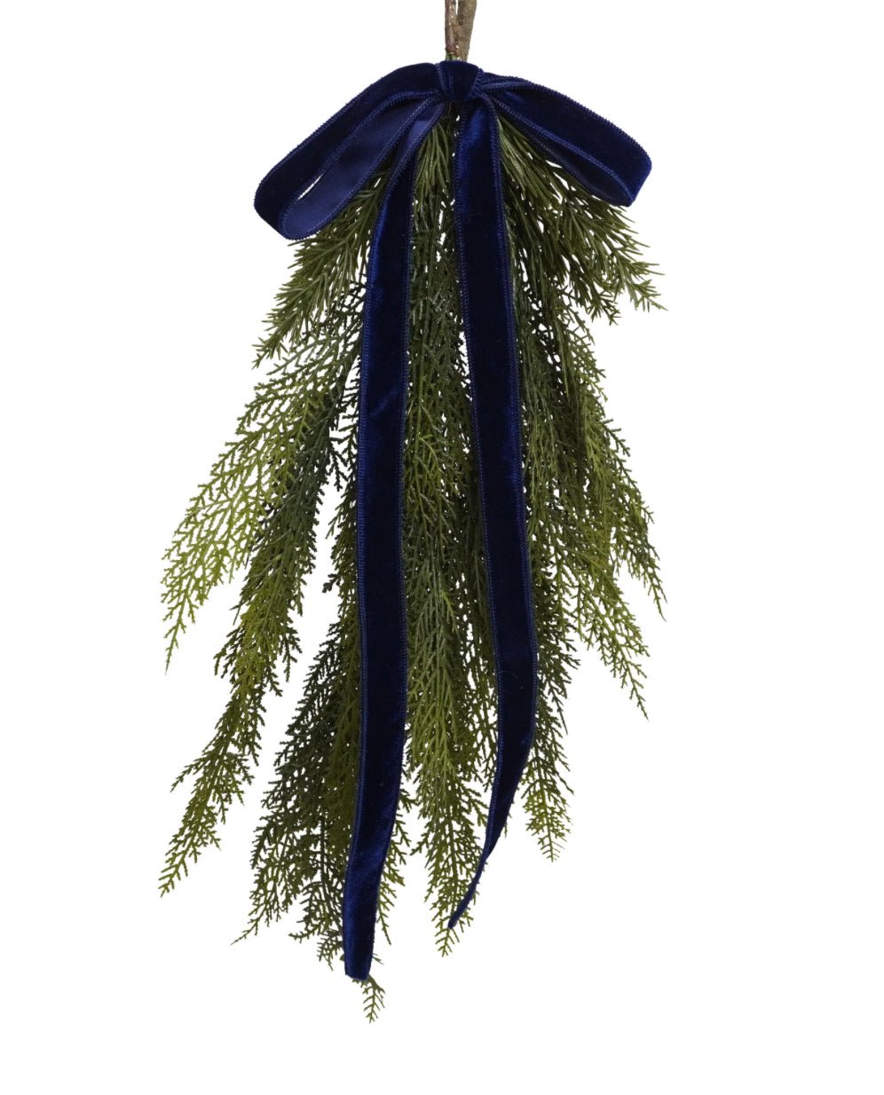 Navy Blue Reveuse Velveteen Hanging Ribbon - 1" - Greenery MarketRibbons & TrimNW100 - 21